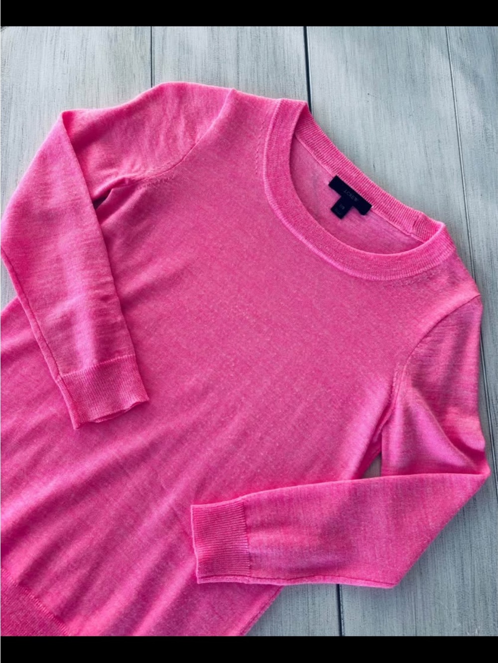 J. Crew Bright Pink Lightweight Crewneck Sweater XXS